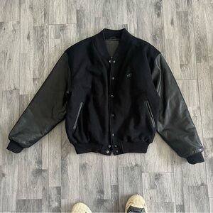 Golden Bear - Leather Sleeve Varsity Stadium Jacket Medium
